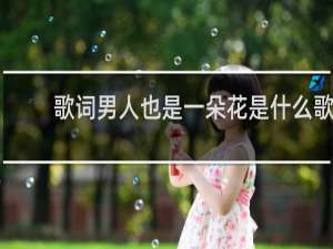 歌词男人也是一朵花是什么歌
