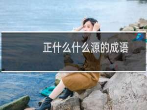 正什么什么源的成语