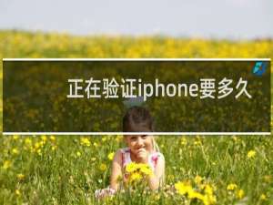 正在验证iphone要多久