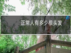 正常人有多少根头发