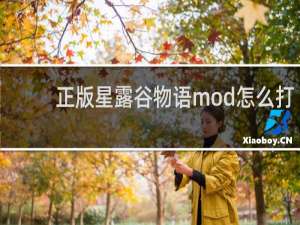 正版星露谷物语mod怎么打