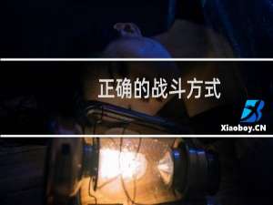 正确的战斗方式