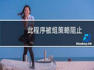 此程序被组策略阻止，有关详细信息联系管理员