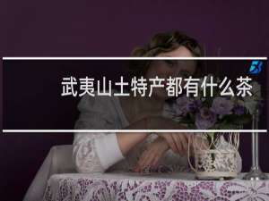 武夷山土特产都有什么茶