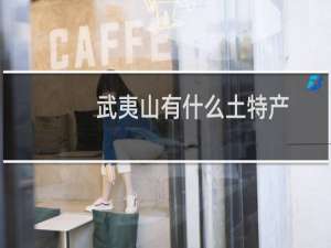 武夷山有什么土特产