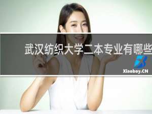 武汉纺织大学二本专业有哪些