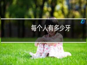 每个人有多少牙