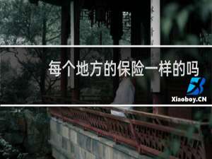 每个地方的保险一样的吗