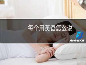 每个用英语怎么说
