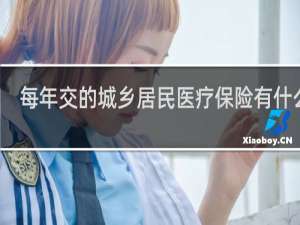 每年交的城乡居民医疗保险有什么用