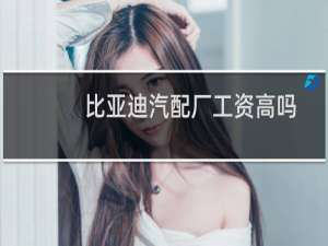 比亚迪汽配厂工资高吗