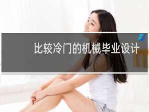 比较冷门的机械毕业设计