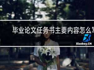 毕业论文任务书主要内容怎么写