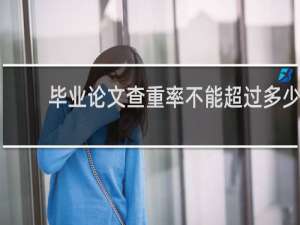 毕业论文查重率不能超过多少