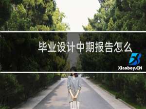 毕业设计中期报告怎么