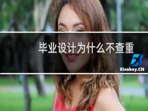 毕业设计为什么不查重