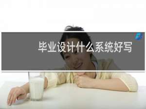 毕业设计什么系统好写