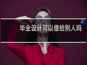 毕业设计可以借给别人吗