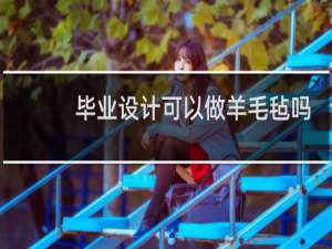 毕业设计可以做羊毛毡吗