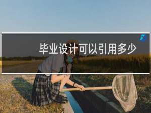 毕业设计可以引用多少