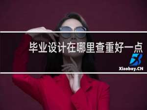 毕业设计在哪里查重好一点
