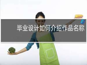 毕业设计如何介绍作品名称