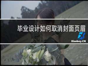 毕业设计如何取消封面页眉