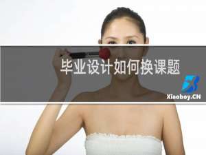 毕业设计如何换课题