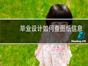 毕业设计如何查图纸信息