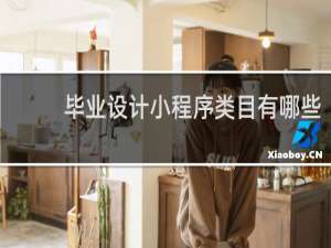 毕业设计小程序类目有哪些