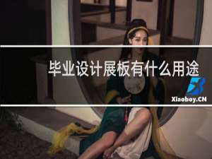 毕业设计展板有什么用途