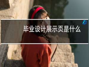 毕业设计展示页是什么