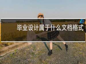 毕业设计属于什么文档格式