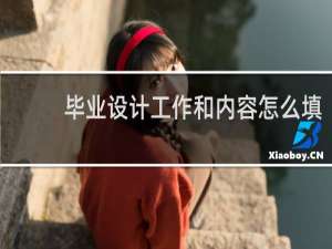 毕业设计工作和内容怎么填