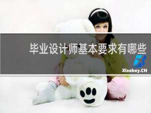 毕业设计师基本要求有哪些