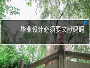 毕业设计必须要文献吗吗