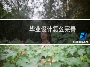 毕业设计怎么完善