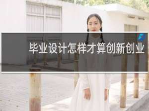 毕业设计怎样才算创新创业