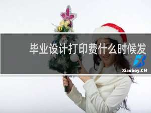 毕业设计打印费什么时候发