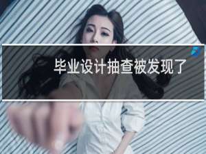 毕业设计抽查被发现了