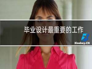 毕业设计最重要的工作