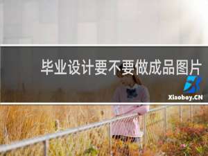 毕业设计要不要做成品图片