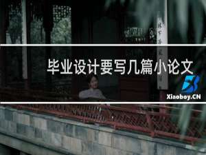 毕业设计要写几篇小论文