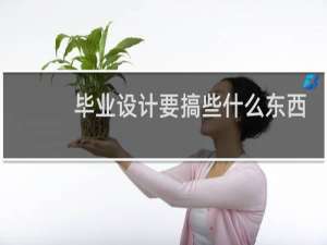 毕业设计要搞些什么东西