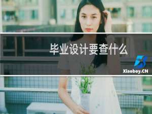 毕业设计要查什么