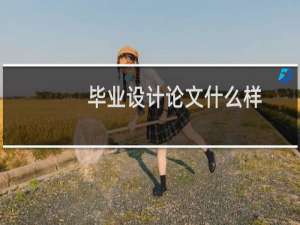 毕业设计论文什么样