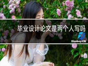 毕业设计论文是两个人写吗
