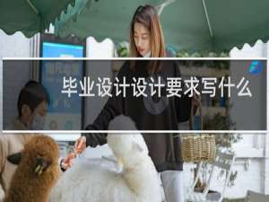 毕业设计设计要求写什么