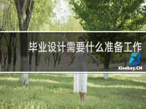 毕业设计需要什么准备工作