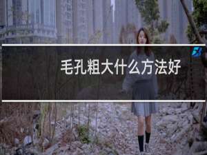 毛孔粗大什么方法好